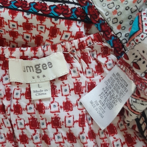 Umgee bell sleeve boho dress large NWOT - Picture 8 of 8